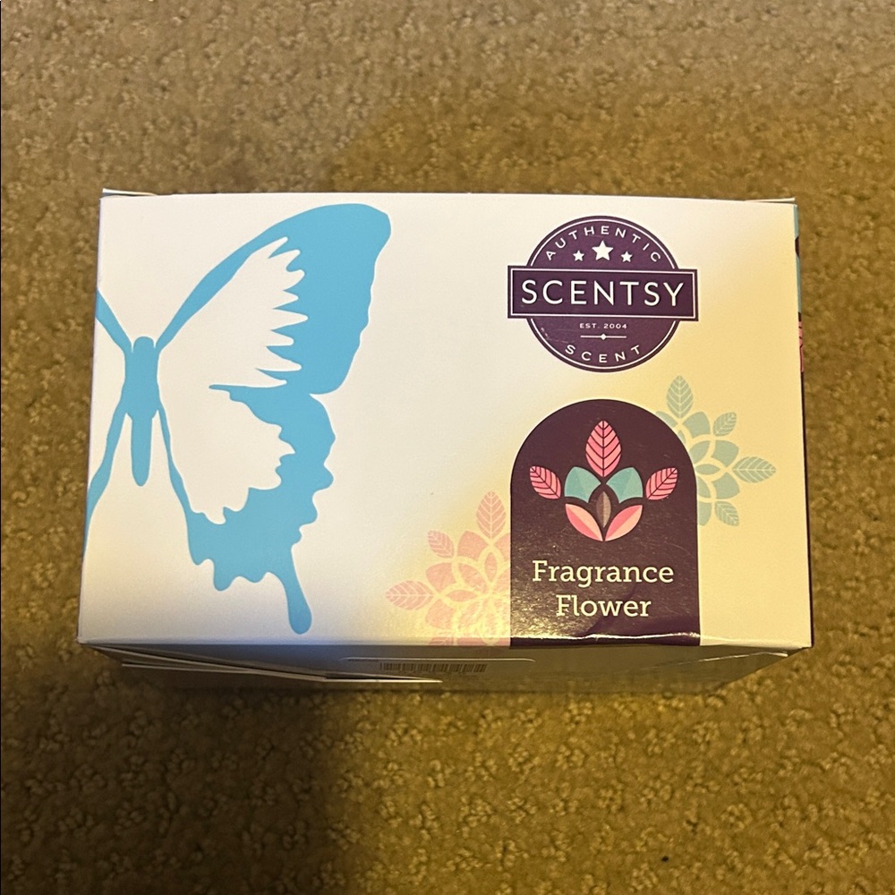 Scentsy Fragrance Flower with Blue Butterfly Design